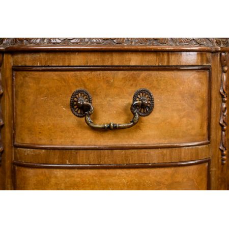 Georgianischer antiker Nussbaum Schreibtisch britisch ca 1920