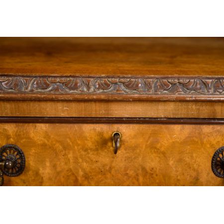 Georgianischer antiker Nussbaum Schreibtisch britisch ca 1920