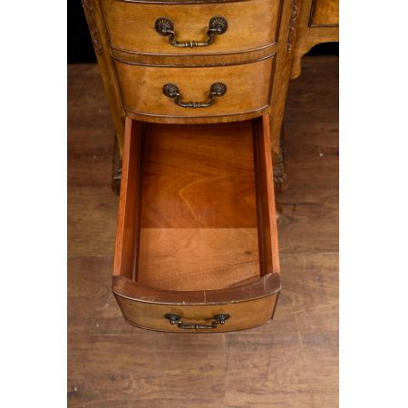 Georgianischer antiker Nussbaum Schreibtisch britisch ca 1920