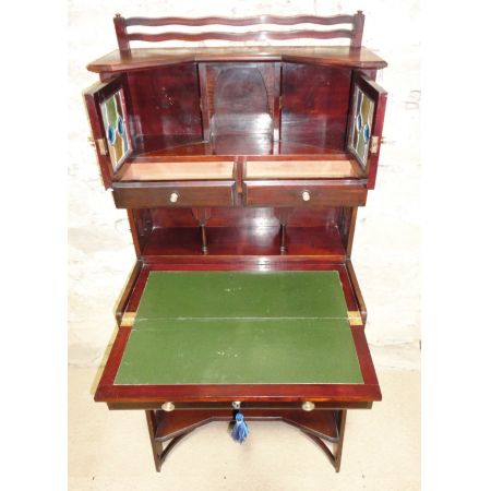 Arts & Crafts Mahagoni Schreibtisch antik britisch ca 1880