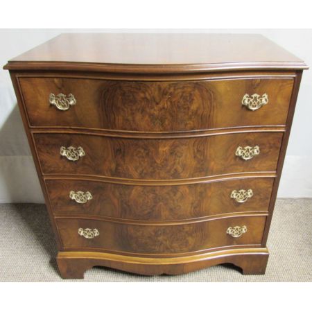 Antike britische Nussbaum Kommode ca 1920