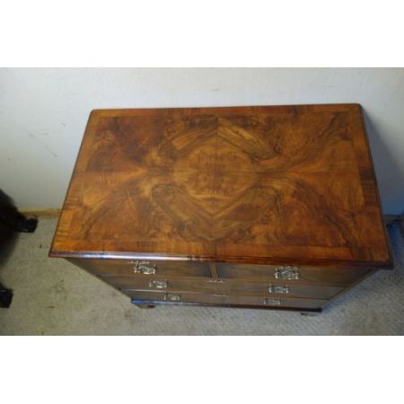 Edwardianische britische Nussbaum Kommode antik ca 1900