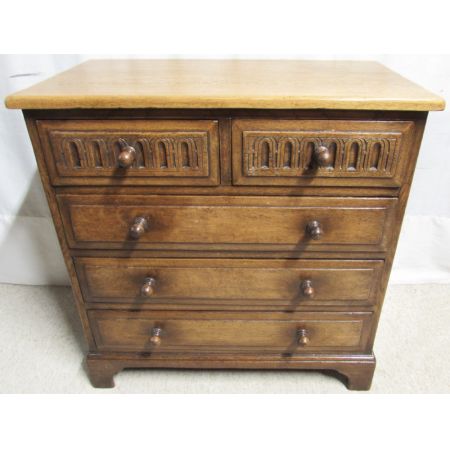 Antike britische Eichen Kommode ca 1920