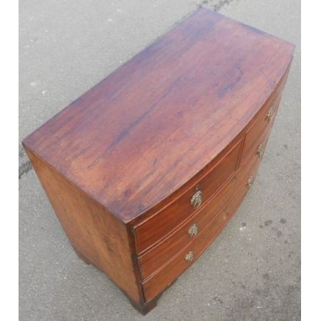 Georgianische antike Bowfront Kommode Mahagoni britisch ca 1800