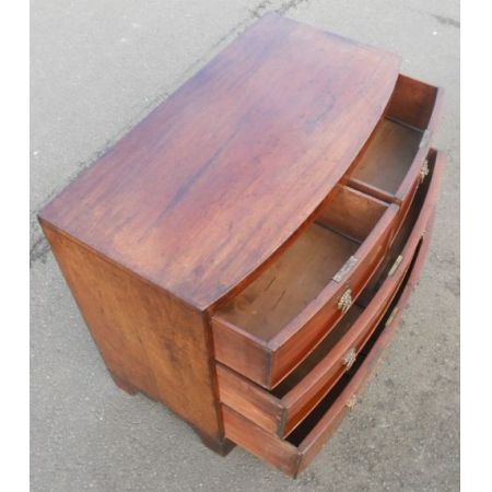 Georgianische antike Bowfront Kommode Mahagoni britisch ca 1800