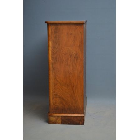 Viktorianischer Nussbaum Bücherschrank antik britisch ca 1870