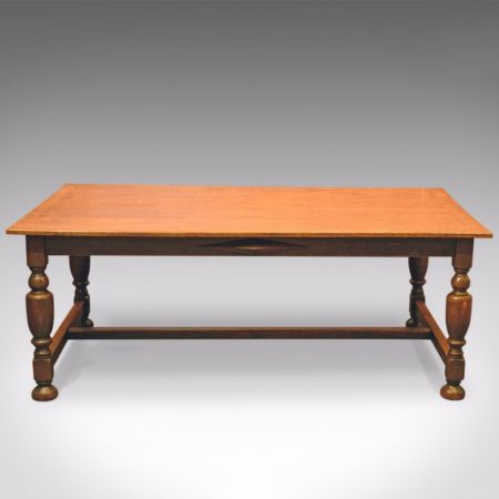 Antiker viktorianischer Eichen Esstisch britisch ca 1900