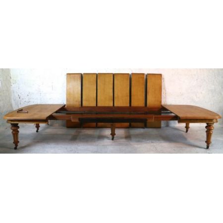 Viktorianischer antiker Eichen Esstisch britisch ca 1840