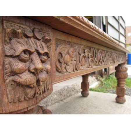 Viktorianischer antiker Eichen Esstisch britisch ca 1880