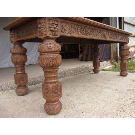 Viktorianischer antiker Eichen Esstisch britisch ca 1880