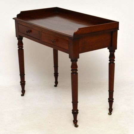 Viktorianischer antiker Mahagoni Schreibtisch britisch ca 1850