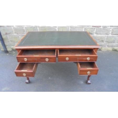 Antiker britischer Mahagoni Schreibtisch ca 1900