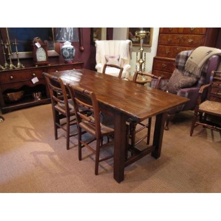 Georgianischer Eichen Esstisch Landhaus antik ca 1800