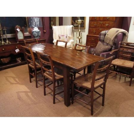 Georgianischer Eichen Esstisch Landhaus antik ca 1800