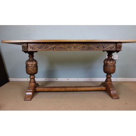 Antiker britischer Eichen Esstisch ca 1930