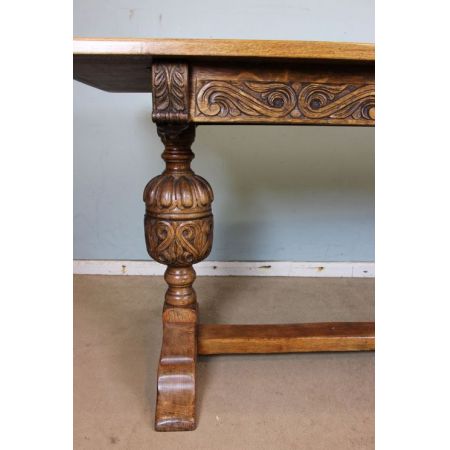 Antiker britischer Eichen Esstisch ca 1930