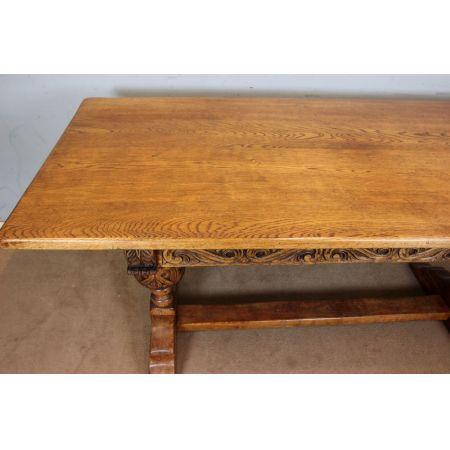 Antiker britischer Eichen Esstisch ca 1930