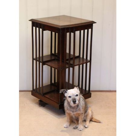 Antikes edwardianisches Eichen Bücherregal Revolving Bookcase ca 1910