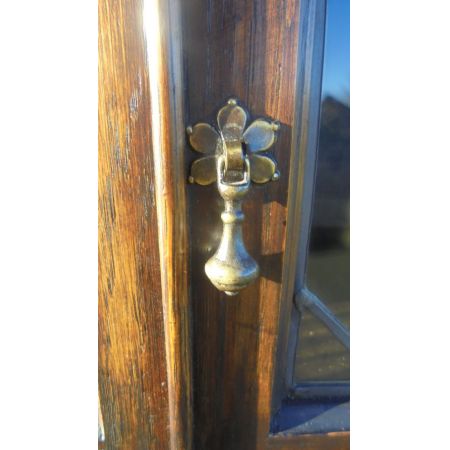 Antikes britisches Eichen Bücherregal Stapelregal Vitrine ca 1910