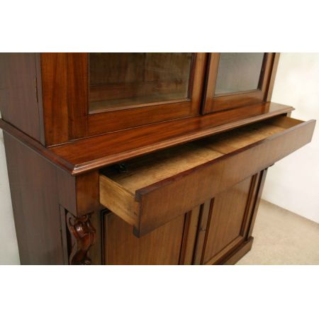 Viktorianischer Mahagoni Bücherschrank antik englisch ca 1870