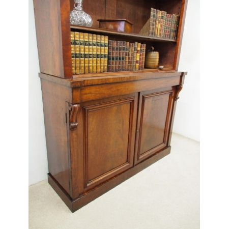 Viktorianischer antiker Mahagoni Bücherschrank ca 1860