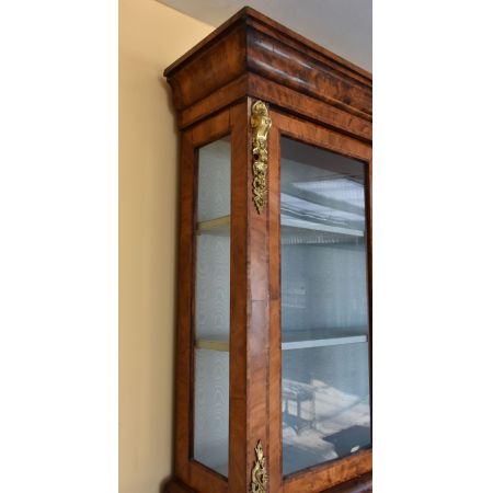 Viktorianisches antikes Nussbaum Bücherregal englisch ca 1880