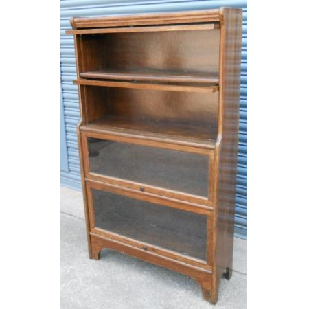 Antikes britisches Eichen Bücherregal ca 1920