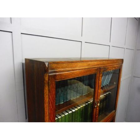 Antiker englischer Bücherschrank Eiche ca 1920