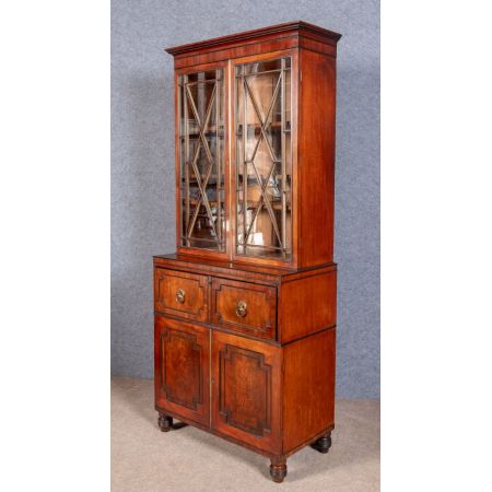 Georgianischer antiker Regency Bücherschrank Mahagoni ca 1810