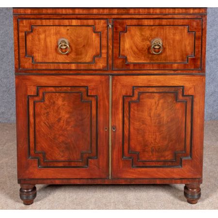 Georgianischer antiker Regency Bücherschrank Mahagoni ca 1810