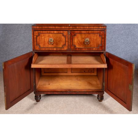 Georgianischer antiker Regency Bücherschrank Mahagoni ca 1810