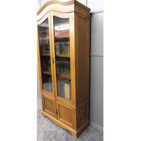 Edwardianischer englischer Arts & Crafts Bücherschrank Eiche antik ca 1910