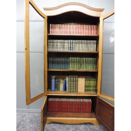 Edwardianischer englischer Arts & Crafts Bücherschrank Eiche antik ca 1910