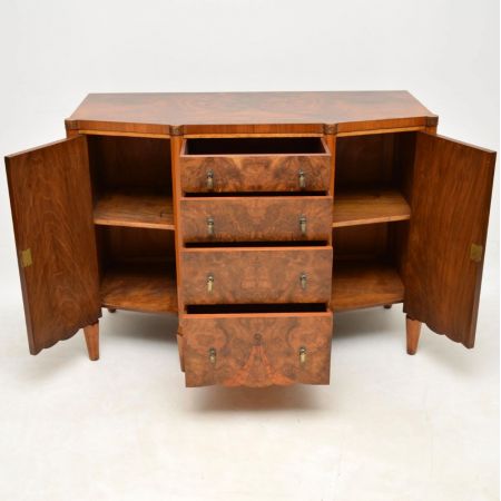 Art Deco Nussbaum Sideboard antik britisch ca 1920