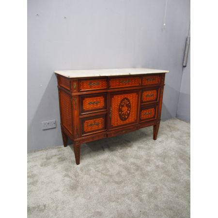 Französisches antikes Nussbaum Birken Sideboard ca 1900