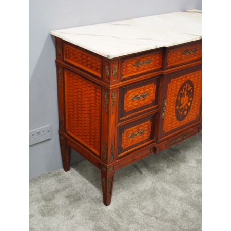 Französisches antikes Nussbaum Birken Sideboard ca 1900