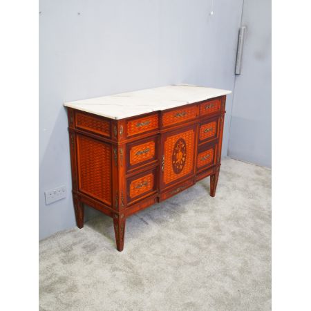 Französisches antikes Nussbaum Birken Sideboard ca 1900