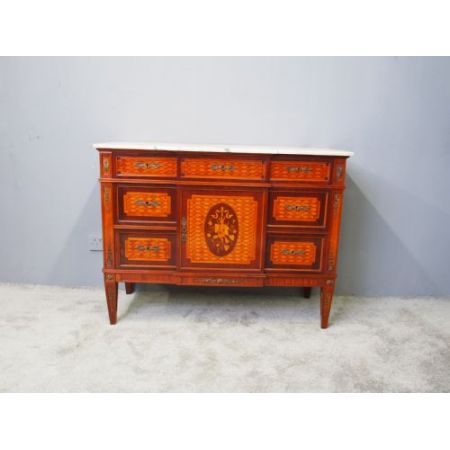 Französisches antikes Nussbaum Birken Sideboard ca 1900