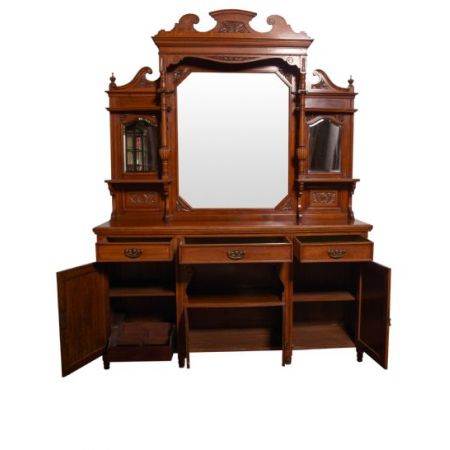 Edwardianisches antikes Eichen Sideboard englisch ca 1890