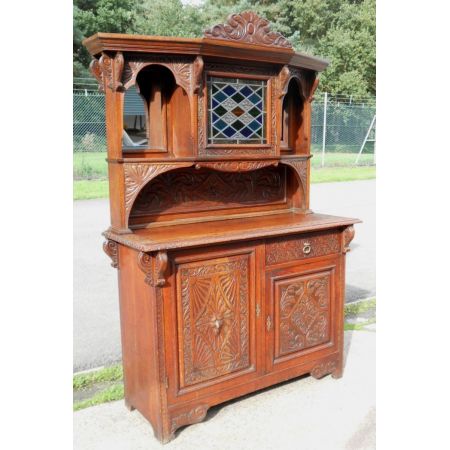 Viktorianisches antikes Eichen Sideboard britisch ca 1870