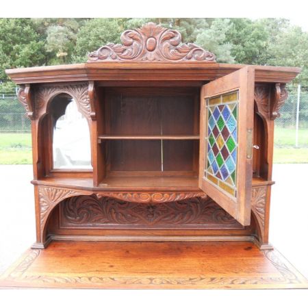 Viktorianisches antikes Eichen Sideboard britisch ca 1870