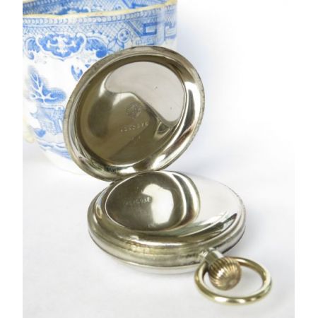 Antike britische Omega Taschenuhr Nickel ca 1910