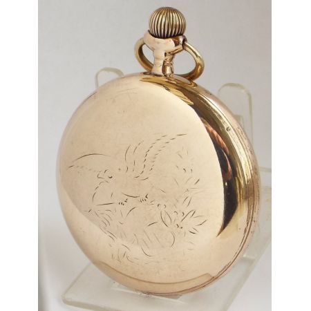Antike englische Gold Taschenuhr Kettenuhr ca 1911