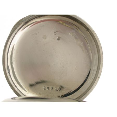 Antike Schweizer Taschenuhr Kettenuhr Stahl 1870