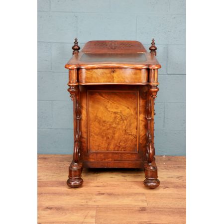 Viktorianischer antiker Davenport Schreibtisch Mahagoni Nussbaum britisch ca 1850