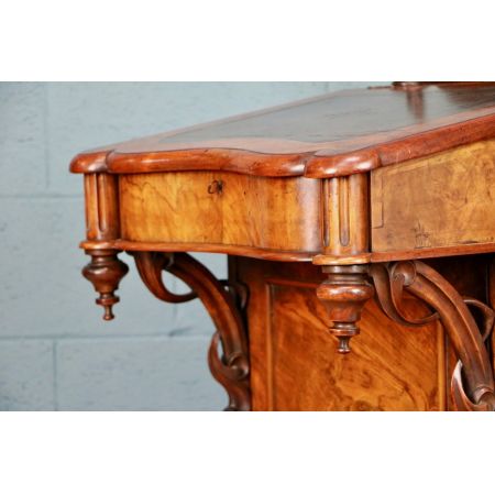 Viktorianischer antiker Davenport Schreibtisch Mahagoni Nussbaum britisch ca 1850