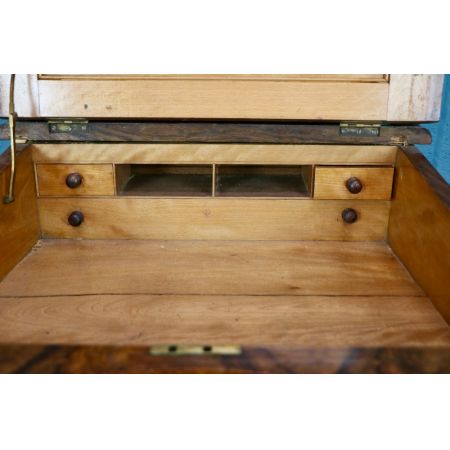 Viktorianischer antiker Davenport Schreibtisch Mahagoni Nussbaum britisch ca 1850