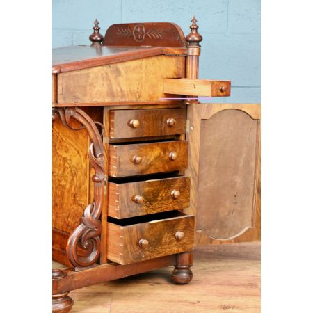 Viktorianischer antiker Davenport Schreibtisch Mahagoni Nussbaum britisch ca 1850