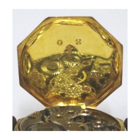 Antike Damen Vintage Rolex Armbanduhr Echtleder Gold Uhr englisch  ca 1920