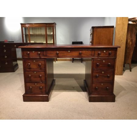 Viktorianischer antiker Mahagoni Schreibtisch englisch ca 1880